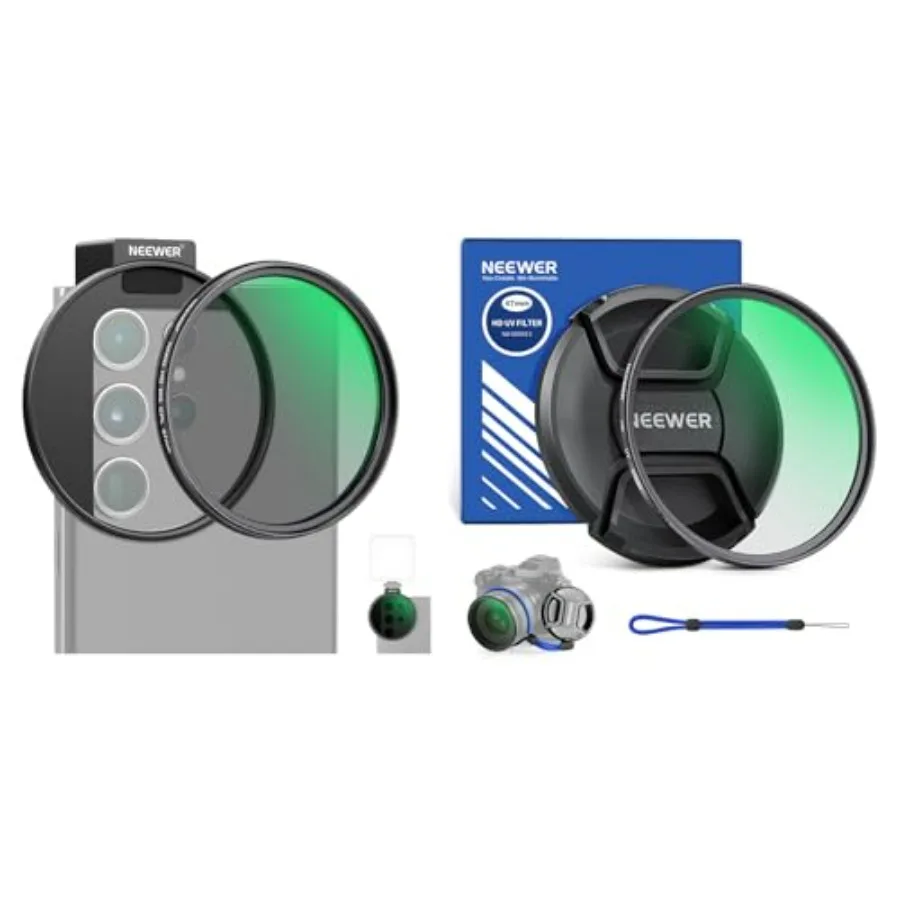 

Поляризационный CPL-фильтр NEEWER 67 мм для объектива камеры телефона с металлическим креплением Cold Shoe, черный, для iPhone и 67 мм MC