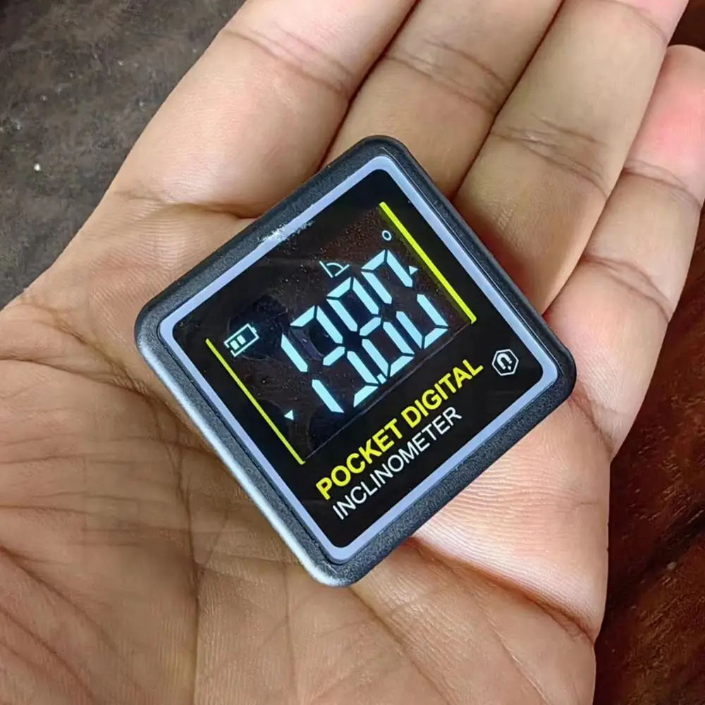 Imagem -03 - Miniatura Bolso Inclinômetro Display Digital Eletrônico Inclinômetro Bluetooth Ângulo Medição Instrumento Novo