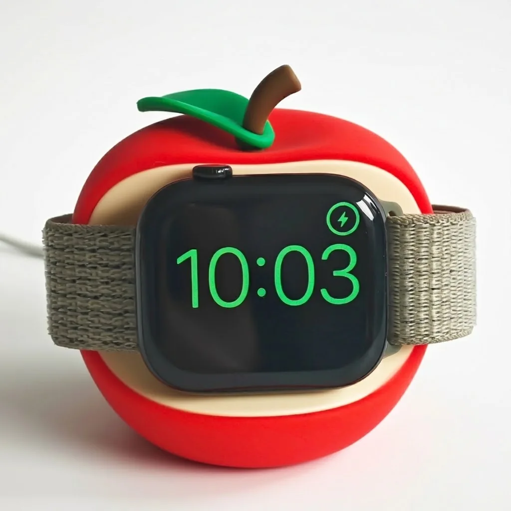 Silicone Watch Charger Stand For Apple Watch Series 11/10/9/8/7/6/SE/5 49mm 46 45 44 42 41 40 38mm Charging Station Dock Holder