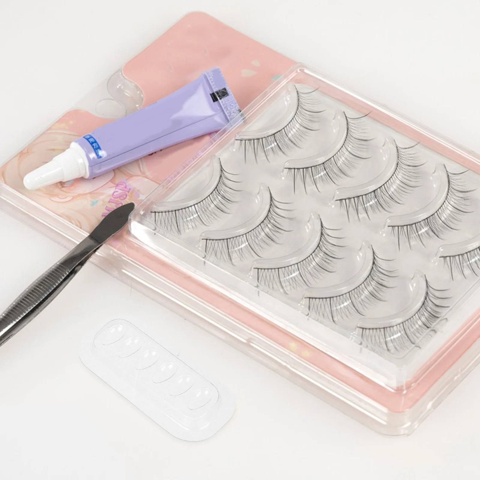 100 pçs lash extensão cola titular bandejas de plástico paletes de cílios postiços para maquiagem artista ferramentas lash cola copo copos de plástico cílios