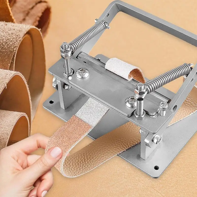 Leather Peeling Machine Stainless Steel Leather Working Tools Leather Skiver Splitter Versatile Leather Strap Cutting Tool