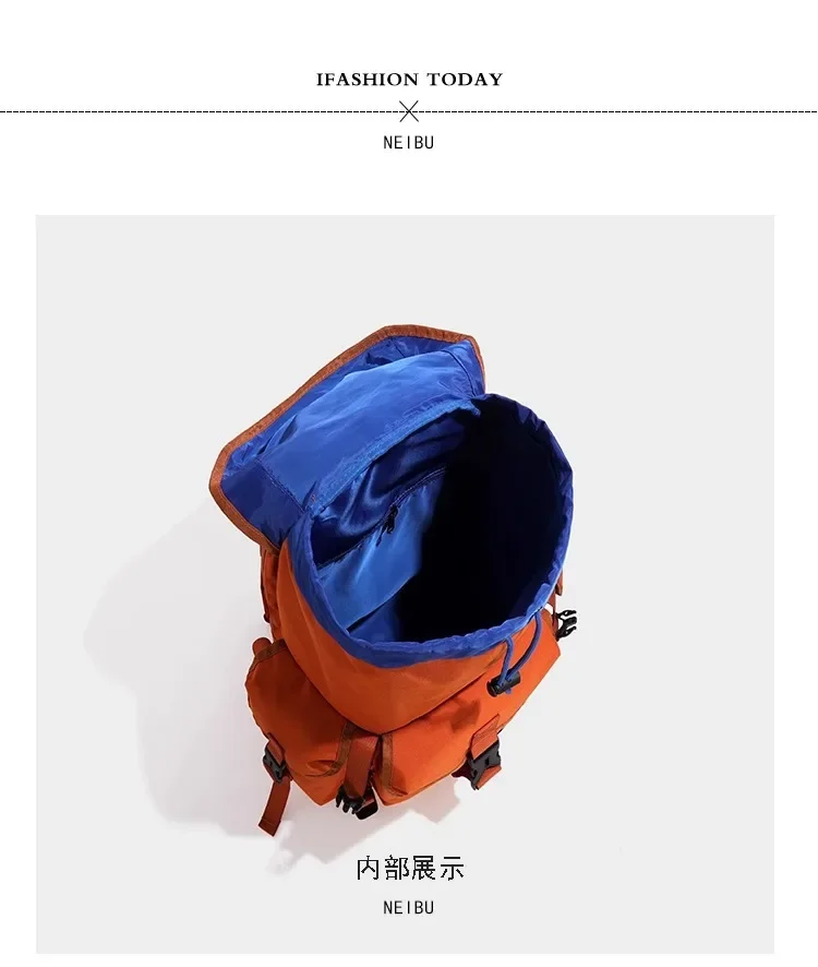 Shine Orange High Quality Nylon Backpacks String Water Proof Large Capacity Casual Outdoor Bags for Unisex 2024 New hot mochilas