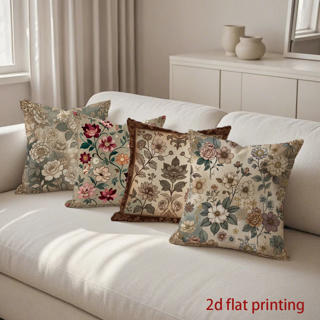 

Чехлы для подушек с 2D цветочным узором для дома, декоративные наволочки для дивана, спальни, автомобиля