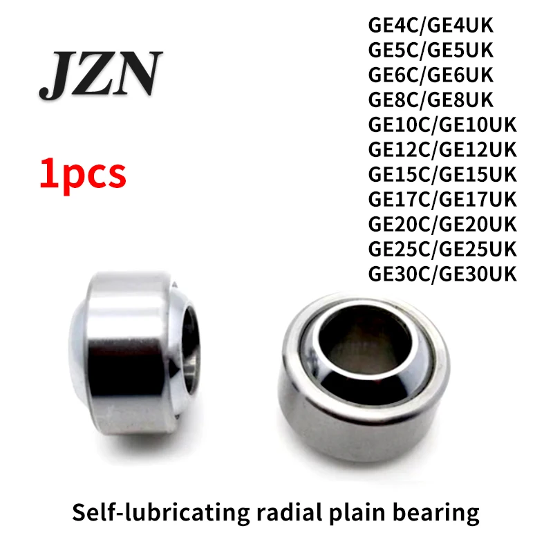 1/5Pcs Self Lubricating Centripetal Knuckle Bearing GE4C GE5C GE6C GE8C GE10C GE12C GE15C GE17C GE20C GE25C GE30C GE4UK 5UK 6UK