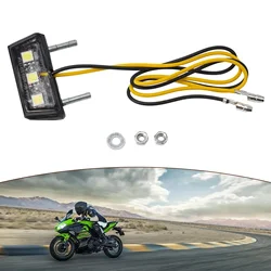 DC12V Mini- Motorcycle LED License Plate Light Decorative Lamp Universal- Motorbike LED Rear Tail Number Light Accessories