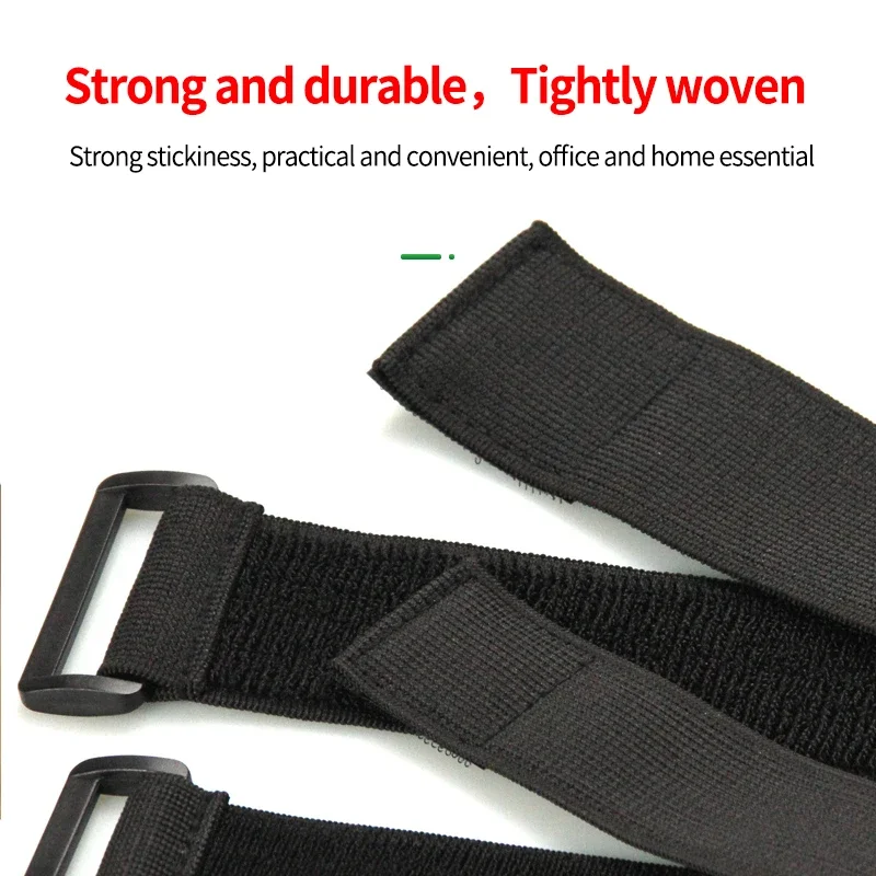 2/5PCS Customizable Elastic Reverse Buckle Nylon Magic Elastic Band Hook Loop Cable Ties Hook Straps sticky fastener tape