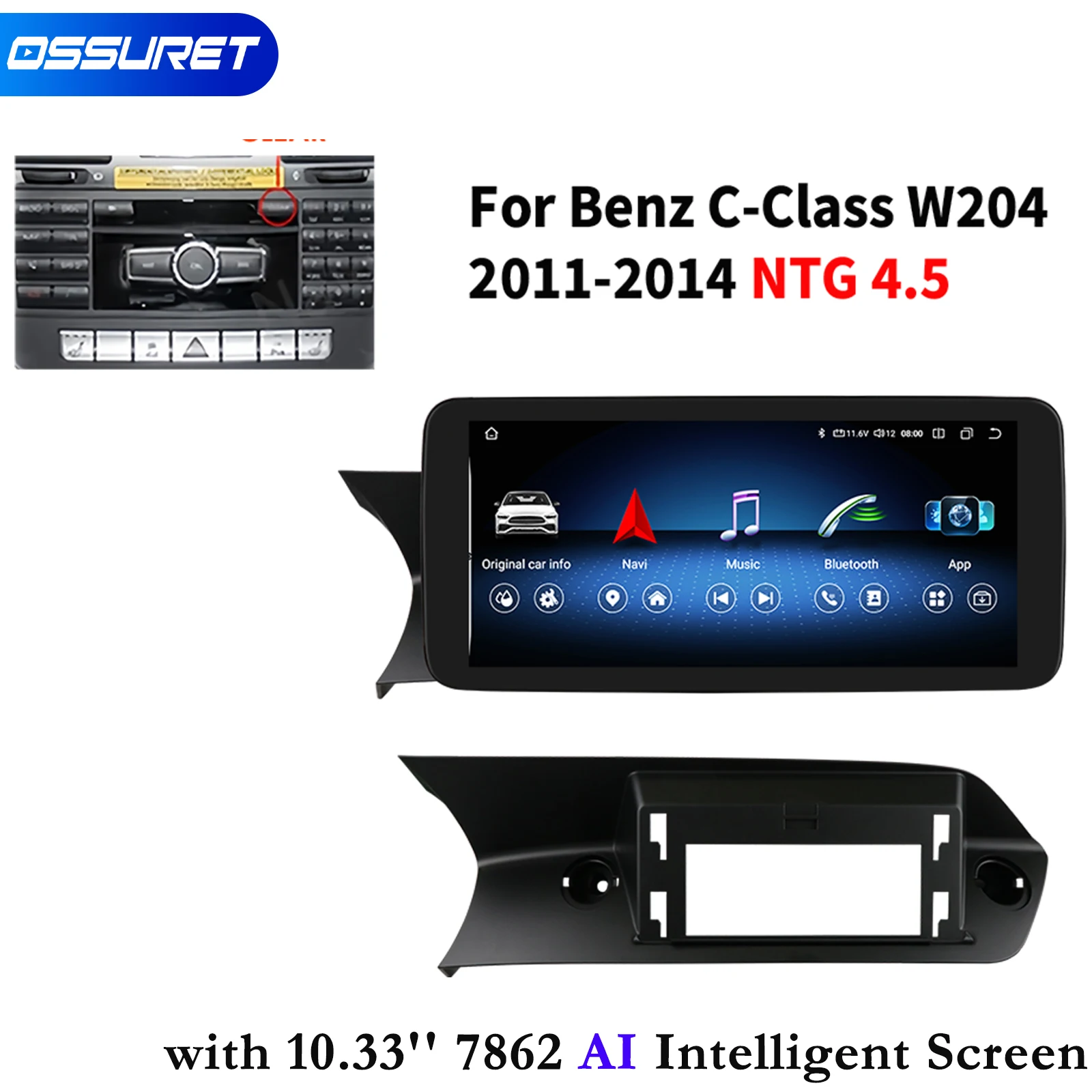 

Hizpo Carplay 4G 10,33 ''8G + 256G 2din Android автомобильный радиоприемник для Mercedes Benz C-Class W204 NTG 4,5 мультимедийный видеоплеер Авторадио