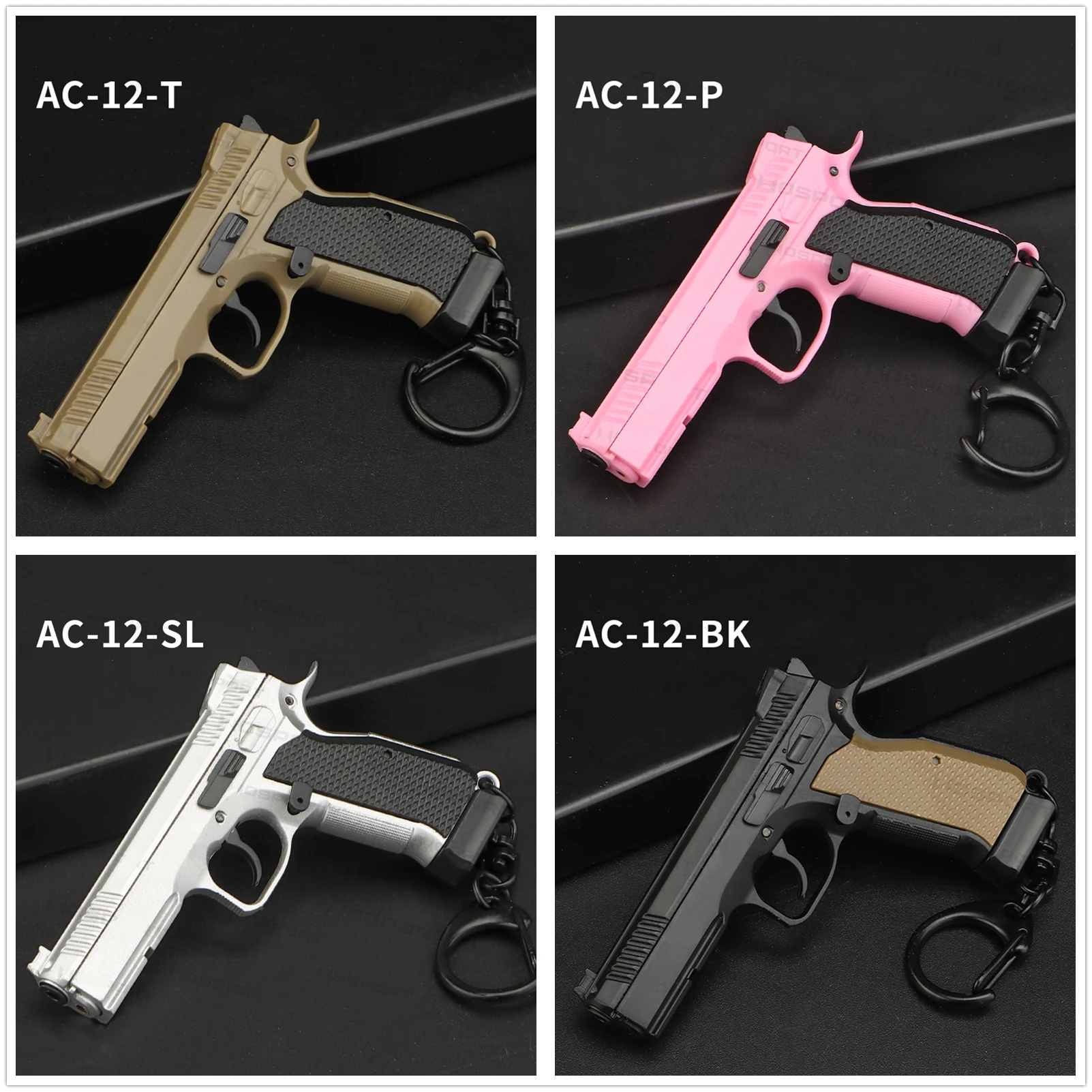 Tactical Pistol Keychain with Cz Shadow 2 Shape Keyring Key Chain Ring 1:4 Mini Portable Detachable Decorations For Gift