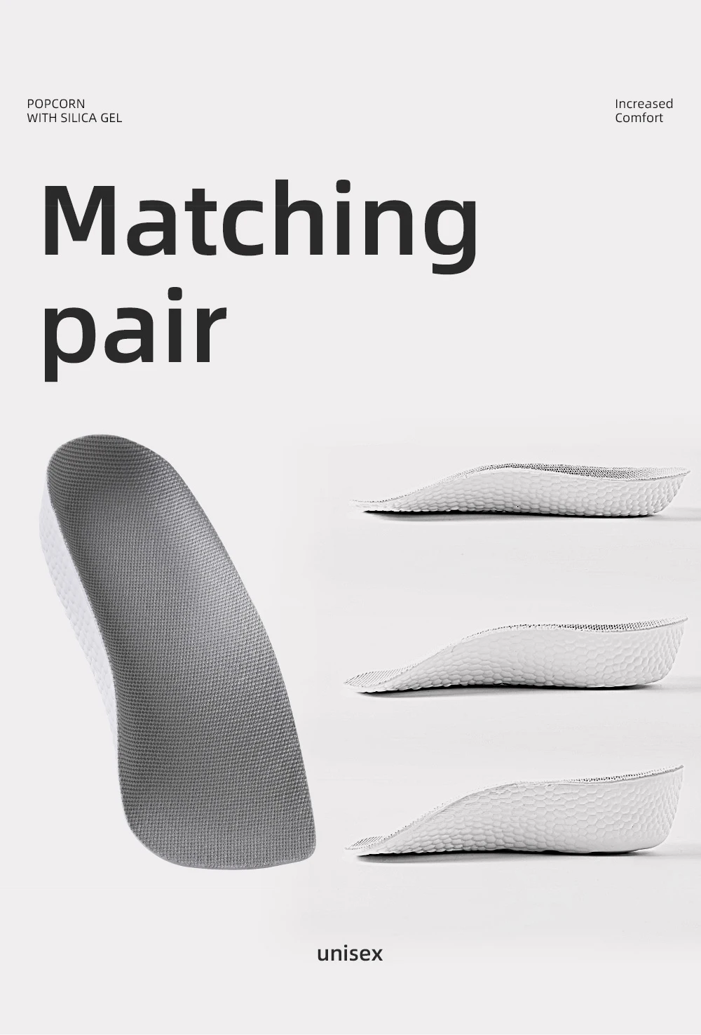 Fußgewölbeunterstützung, Höhenerhöhung, Einlegesohlen, halbe Polster, orthopädisch, atmungsaktiv, Memory-Schaum, 7-Punkte, hebt Schuhpolster, Unterstützung für Plattfüße – Detail 9