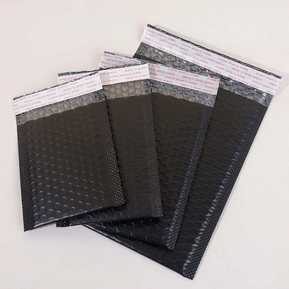 Atacado 10-50 pçs à prova dwaterproof água bolha mailers rosa preto branco auto selo acolchoado bolha envelope pacotes de envio saco multi-tamanho