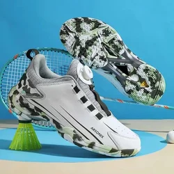 2024 nowe buty do badmintona męskie szybkie sznurowanie buty sportowe wewnętrzne męskie antypoślizgowe buty do tenisa stołowego męskie designerskie sportowe trampki