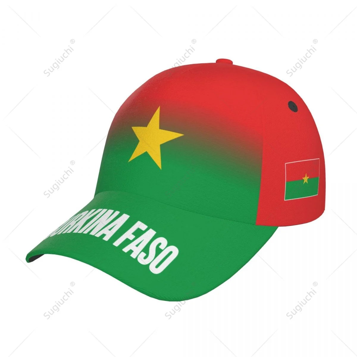 Unisex Baseball Cap Hat Burkina Faso Flag Gradient Color 3D Printing for Tennis Outdoor Bike Bicycle Golf Baseball Sports Fans