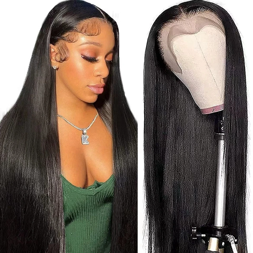 Ulrica Straight 13x6 Lace Frontal Wigs 34 Inches Human Hair Transparent Lace Front Wigs Brazilian Straight 13x4 Lace Front Wigs