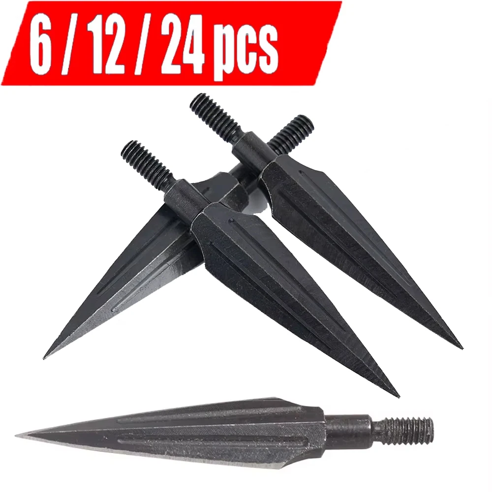 

6/12/24 120 Grain Hunting Broadheads Arrow Heads Points Metal Tips Archery for Crossbow and Compound Bow Recurve Bow Shooting