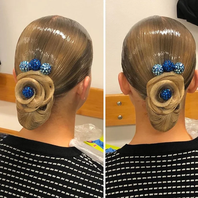 

Latin Dance Hair Oil Modern Stand Dance Hairdo Combing Supplies Bla Pool Cetition Profional Hairsling Hair Headwear