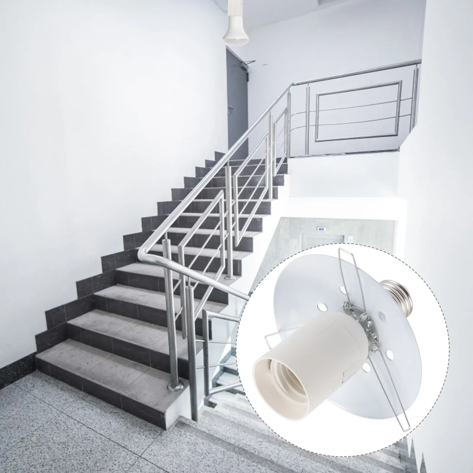 E27 to E27 Light Socket Extender Adapter Industrial Style Lamp Holder for Ball Shape Lampshade Living Room Bedroom Kitchen