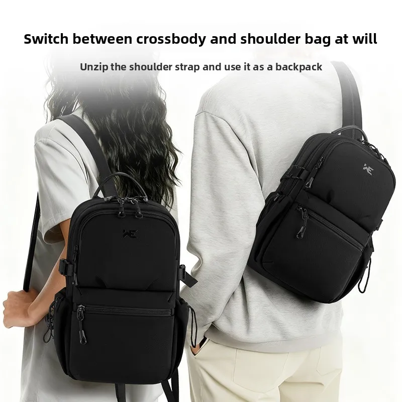 حقيبة ظهر جديدة متعددة الوظائف للجنسين، حقيبة كتف مفردة مزدوجة، حقيبة صدر كاجوال، سعة كبيرة، حقيبة كمبيوتر محمول خفيفة الوزن للسفر #2
