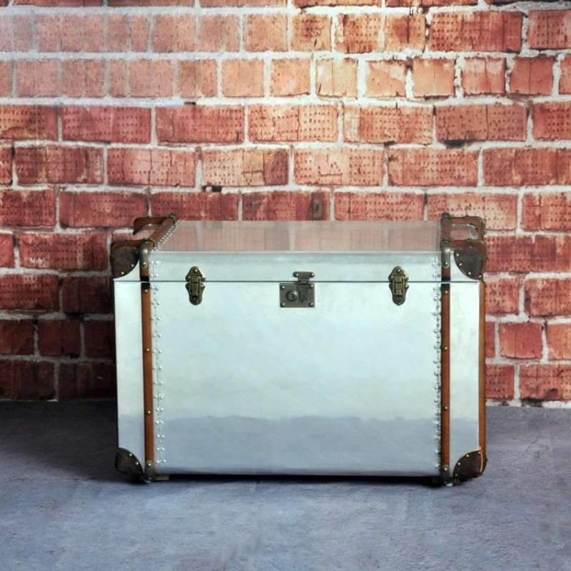 Aluminum edge tablevintage vintage locker bar clothing store corner table