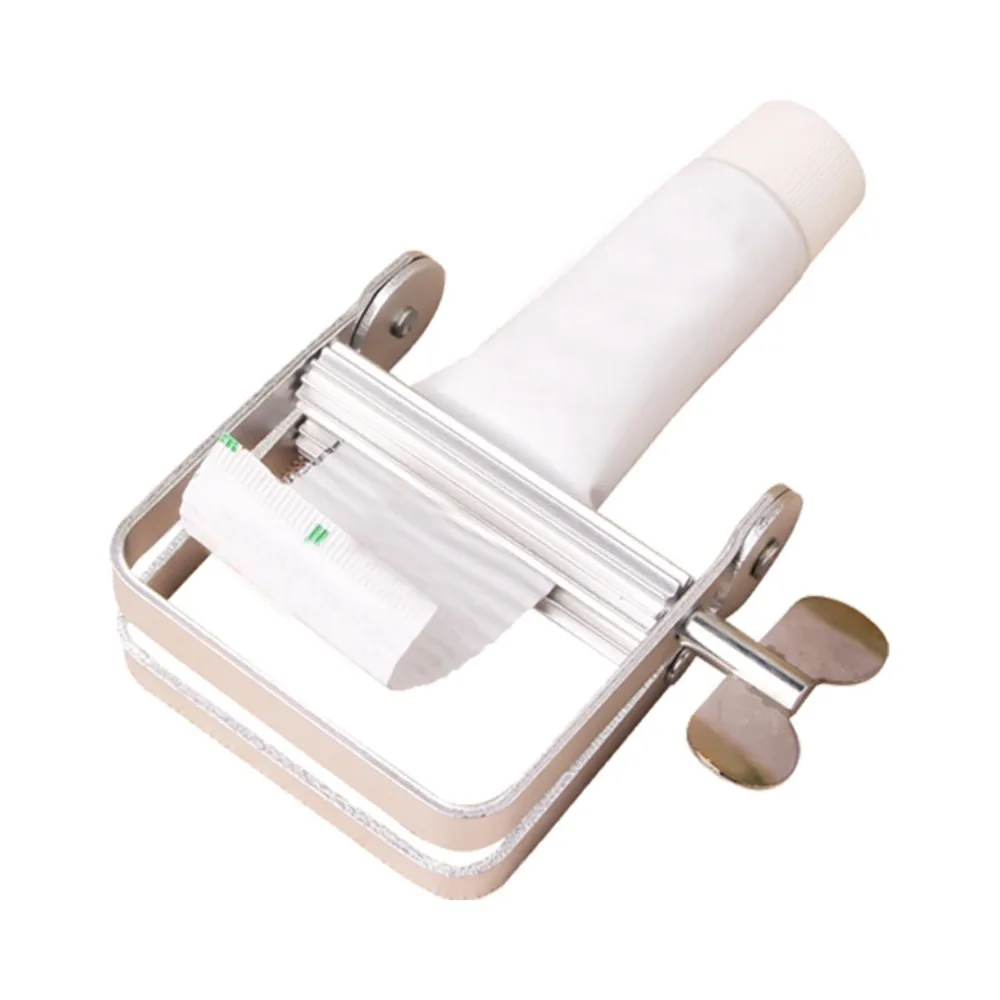 

Rolling Toothpaste Squeezer Aluminum Tightener Tooth Paste Dispenser Silver Squeezing Tool Tube Wringer Bathroom Supplies