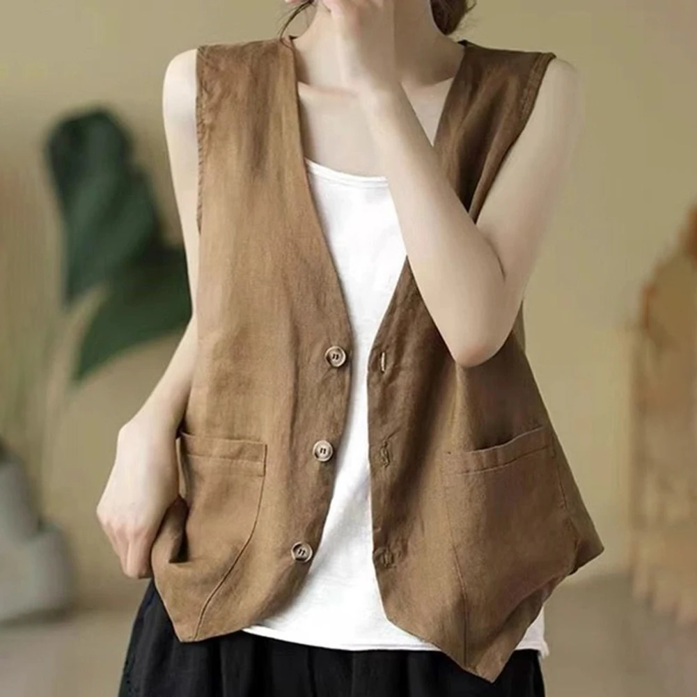 Women\'s Fashion Vest Jacket Lightweight Thin Design for Layering Suitable for Spring Summer Autumn and Winter Seasons