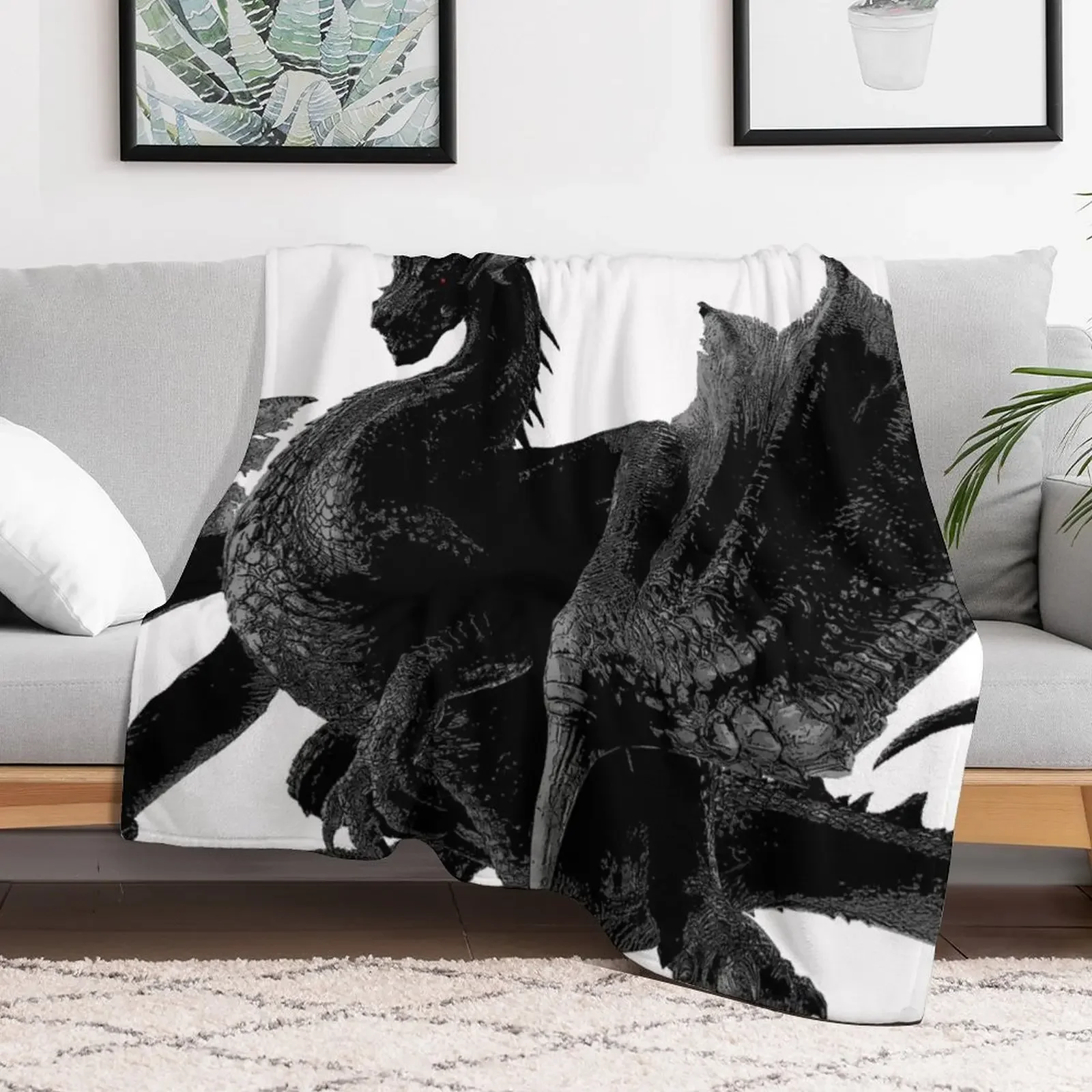 Fatalis 3 (ミラボレアス) (Miraboreasu) Throw Blanket Retros Large valentine gift ideas For Sofa Thin Blankets