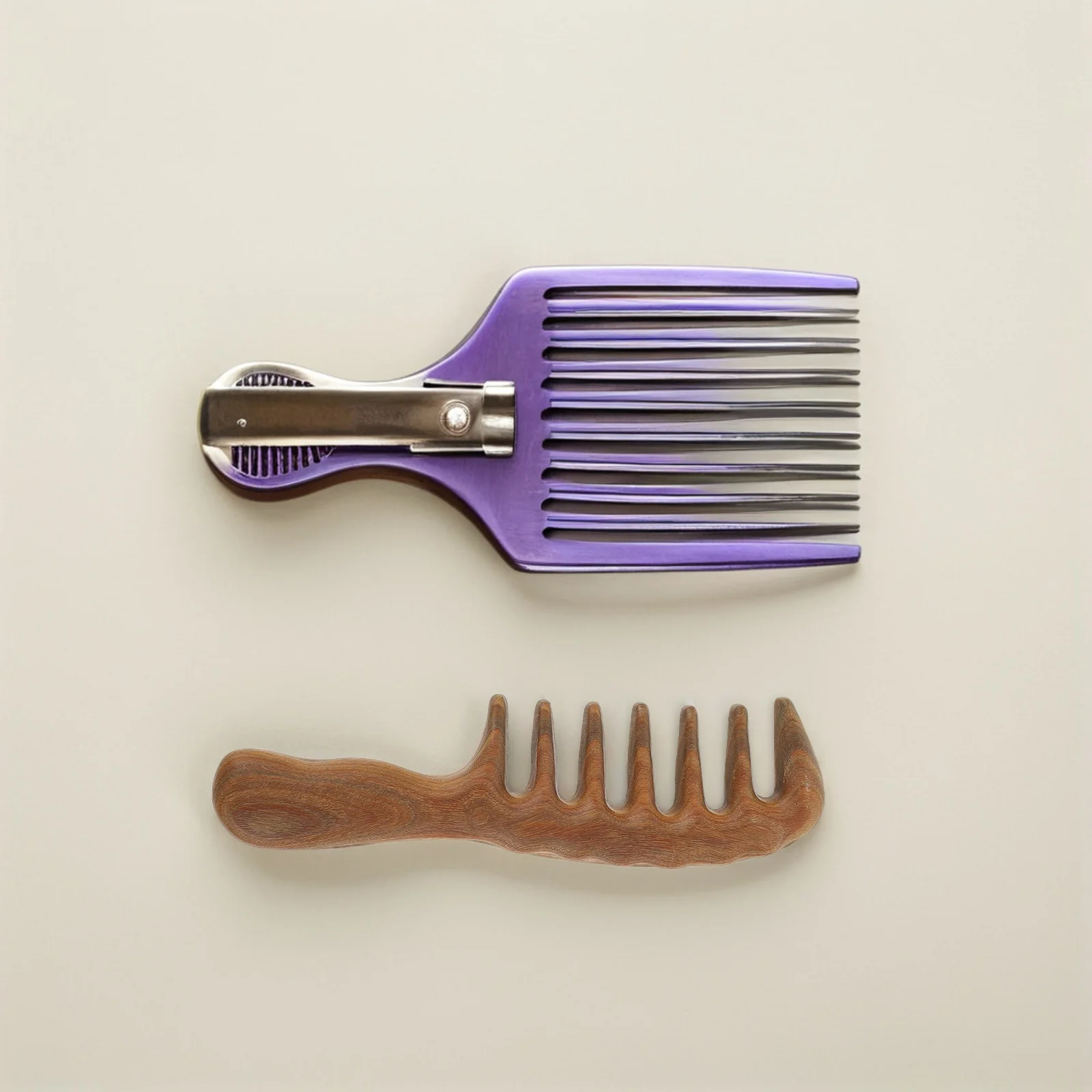 

2Pcs Sandalwood Massage Comb Wide Tooth Wooden Detangler for Curly Hair Smooth Styling Comb for Wet Dry Hair