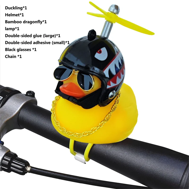 New Adult Children Bicycle Bell Cartoon Little Yellow Duck Shining Mountain Bike Handlebar Duck Head Light Accessories Wholesale
