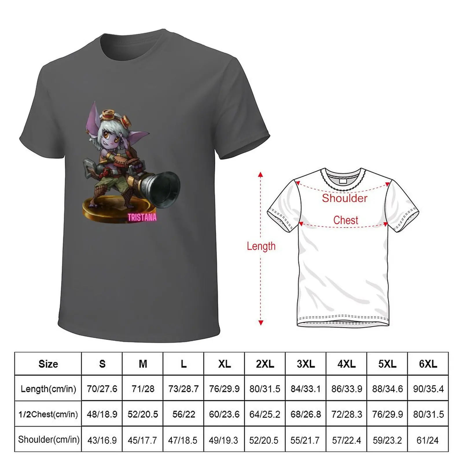 Tristana The Game Changer T-shirt vintage clothes cute tops Short sleeve tee mens graphic t-shirts hip hop