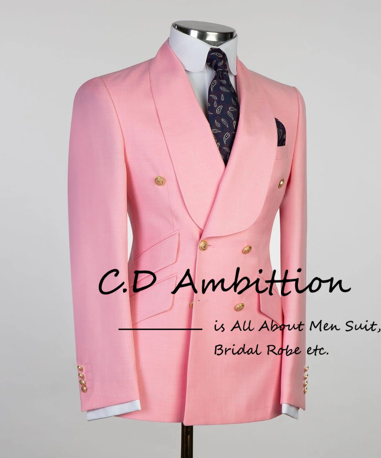 2023 Mint Groom's Wedding Suit For Boyfriend 2 Piece Luxury Men Suit Slim Fit Blazer Set Custom Made Tuxedo Jacket Gold Button