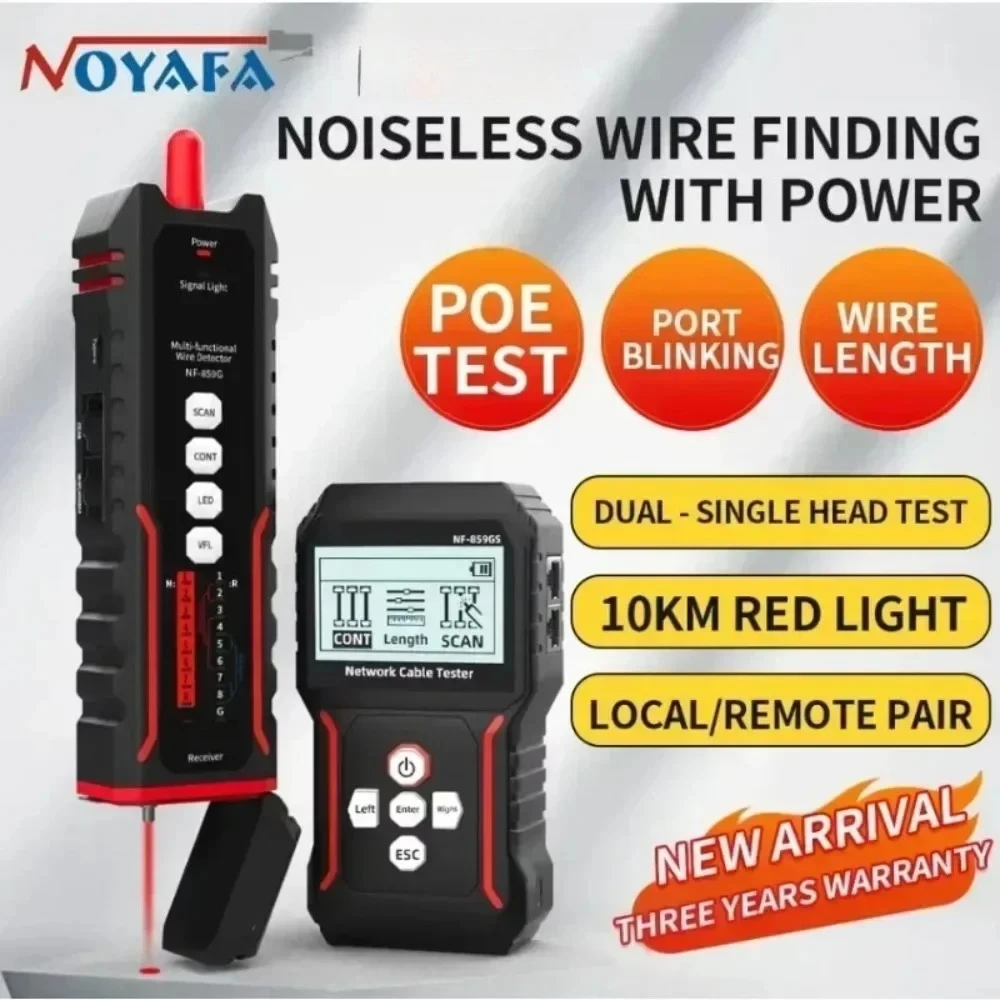 Hot Sell Promotion NF-859GK/GT/GS Ethernet Cable Single Head Crimping Length Breakpoint Testing Red Light Power Met