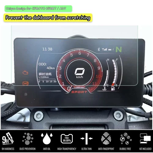 Imagen 2 del producto Accesorios de motocicleta para CFMOTO 650MT 650 MT ADV Adventura clúster, película antiarañazos, Protector de pantalla para salpicadero