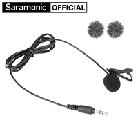 Saramonic SR-M1 3.5mm TRS Clip-on Condenser Lavalier Lapel Microphone for Blink500 Pro Wireless Microphone DSLR Cameras Youtube