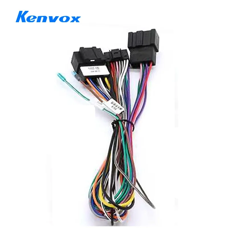 Kenvox 2 din android Car radio stereo power Wire Harness For Chevrolet Aveo Captiva opel GT Spark Epica Kalos low trim cables