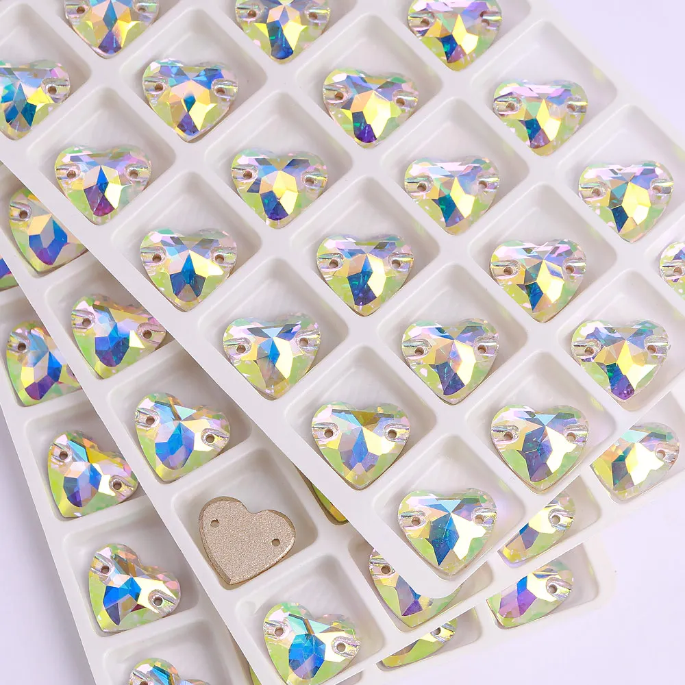 Various Shaped Crystal AB Series Sewing Rhinestones Top Quality Glass 2 Holes Crystal For Garmnet &Wedding Dress DIY Decoration