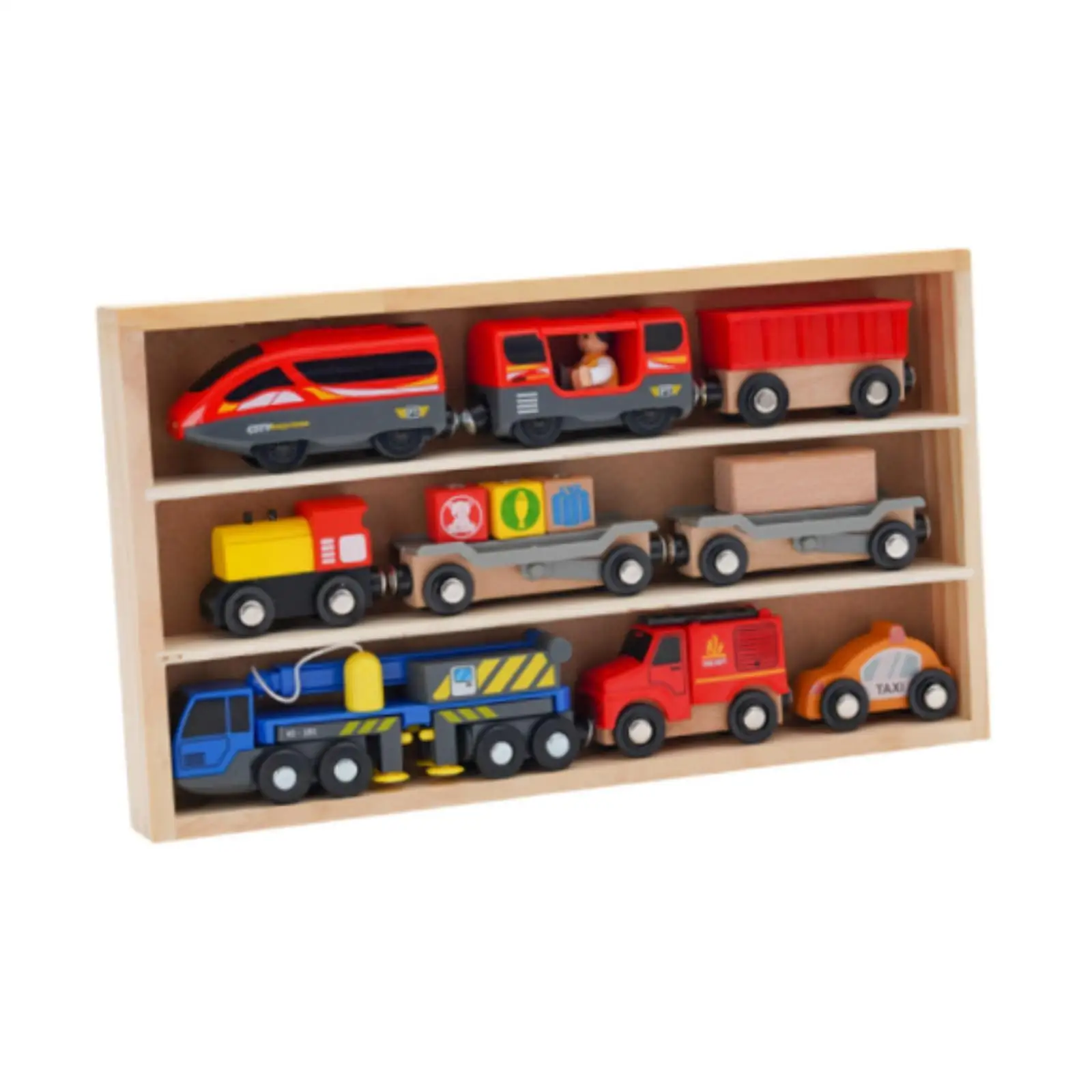 

Wooden Train Toys Set Christmas Toys Wooden Toys for Preschool Toddlers Kids