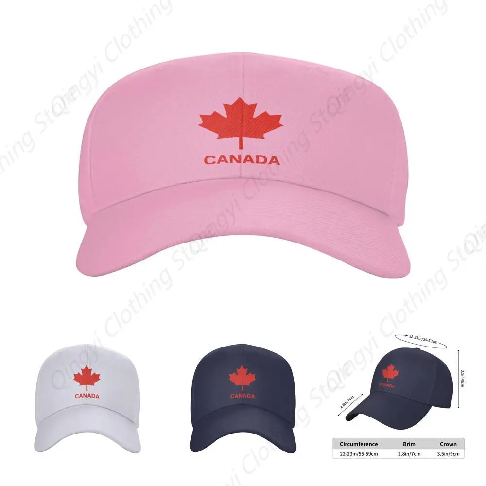 Maple Leaf Hat Adult Unisex Adjustable Baseball Cap Casquette for Men Women Pink