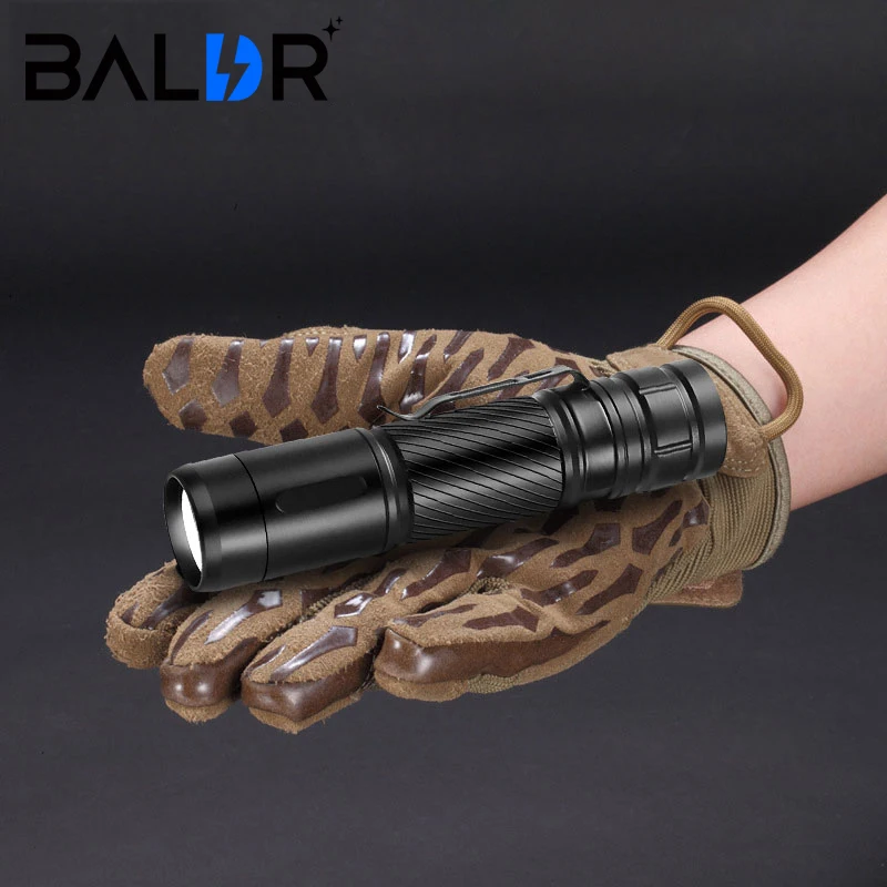 

BALDR SC8 Rachargeable LED Flashlight Ultra-bright 1000Lumens 3 Lighting Modes built-in 18650 Battery Protable Troch Light