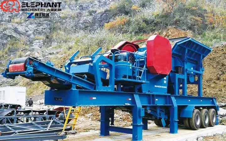 Portable Jaw Crusher With AC Motor High Productivity For Mining Applications