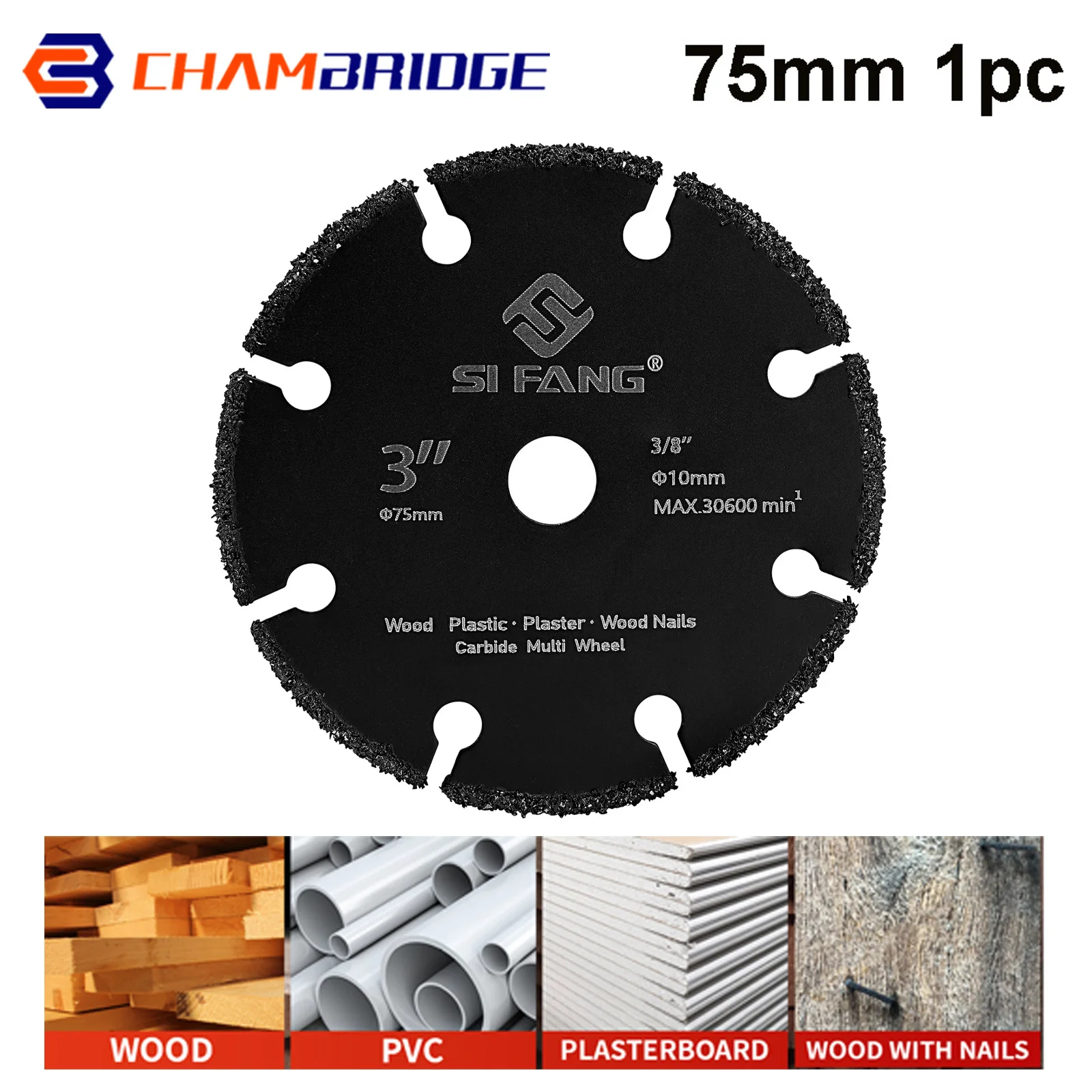 75mm Carbide Cutting wheel Mini Metal Cutting Disc Angle Grinder Saw Blade for Wood Gypsum Board Pvc Broken Nail Cutting