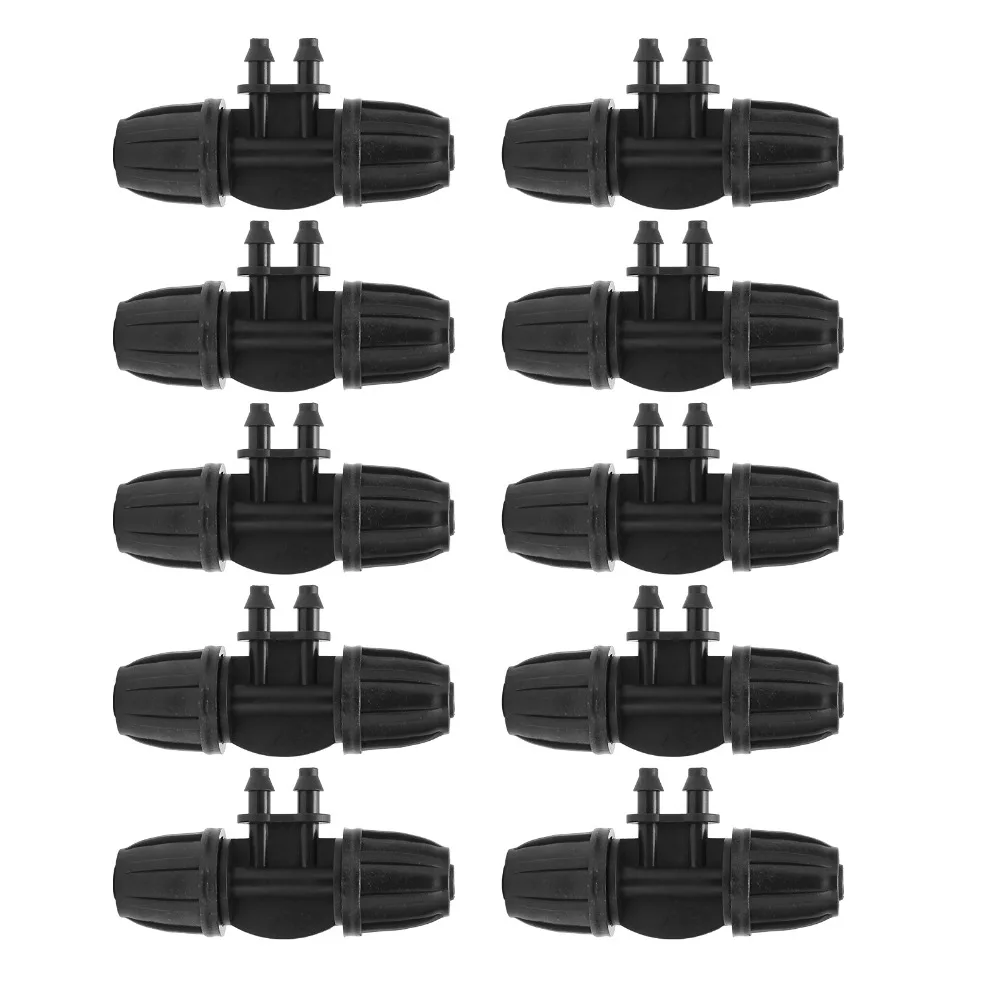 10PCS Leak-Proof Drip Irrigation Connector 8/11mm to 4/7mm Barbed Barbed Reducing Connector Easy To Install 4 Way
