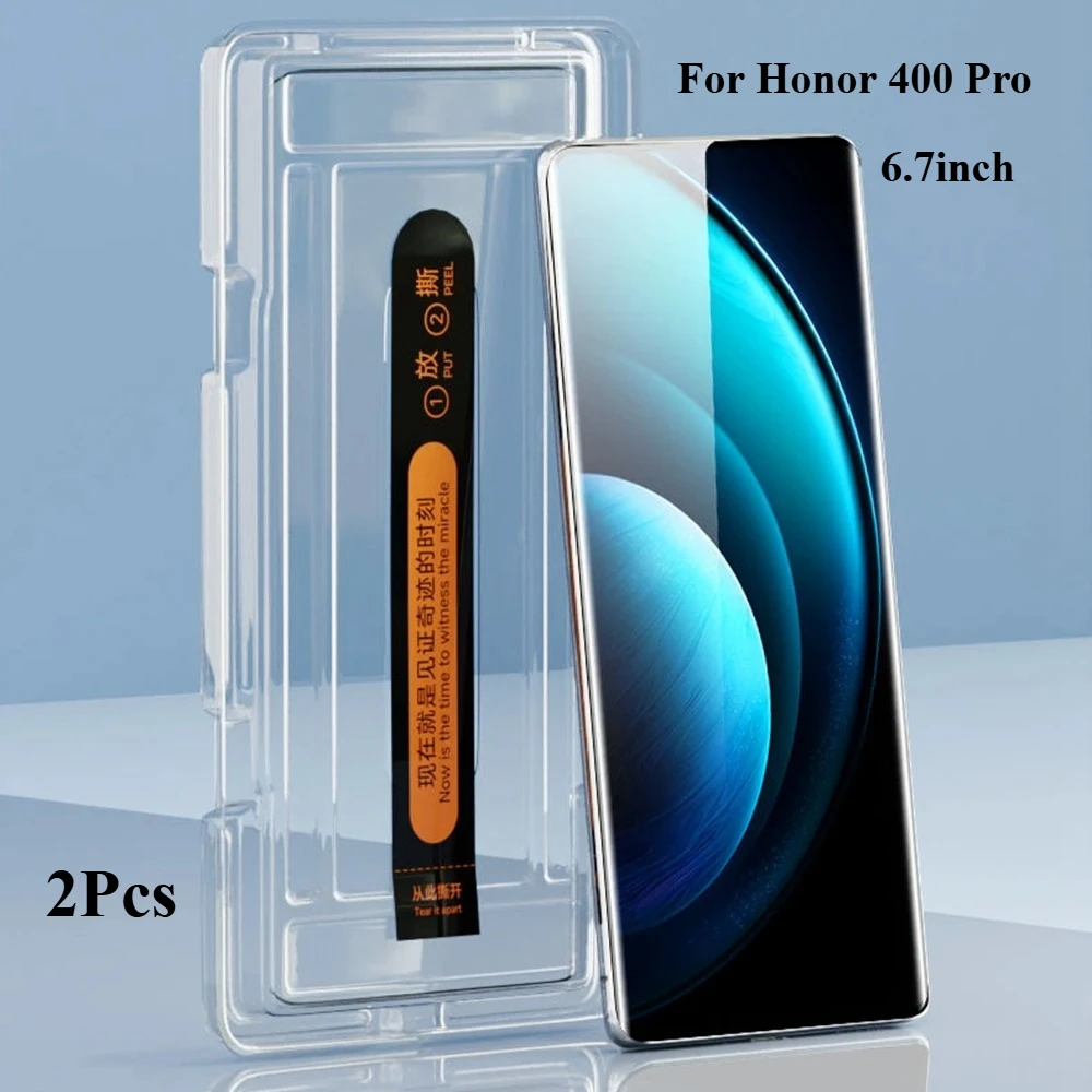 

2Pcs Tempered Glass For Honor 400 Pro Global Version 6.7 Inch Premium Easy Install Tool HD Film Screen Protector Cover