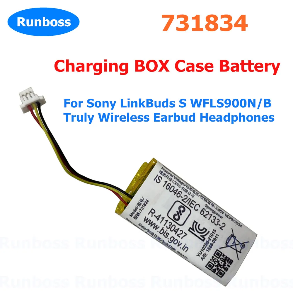 731834 Battery For Sony LinkBuds S WFLS900N/B Truly Wireless Earbud Headphones Charging Box Case ICB1240 Fits For ZeniPower Z52H