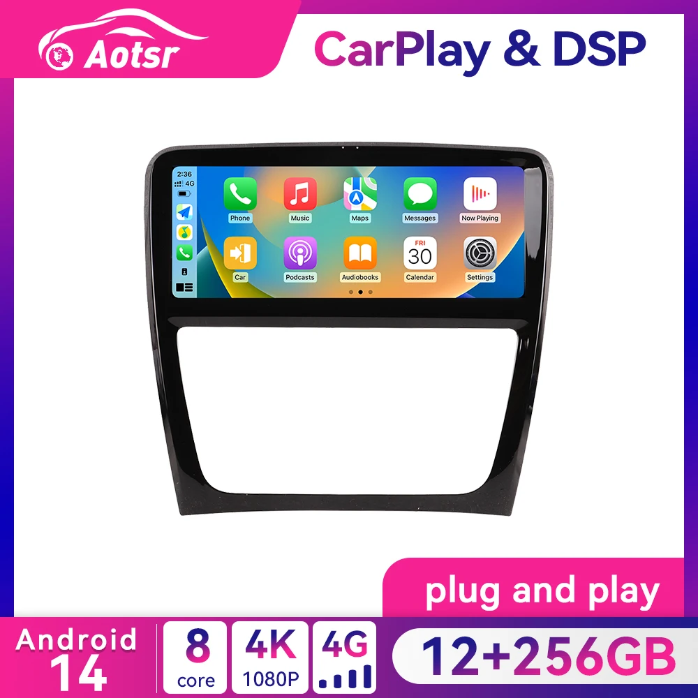 Reproductor Multimedia para Auto Android 15 para Jaguar XJ 351 2009-2016, Navegación GPS, Radio Estéreo, Carplay, DSP, Video, 4G LTE, Unidad Principal