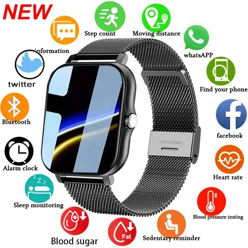 Smart Watch For Men Women Gift For Xiaomi Full Touch Screen Sport Fitness Watches BT Call Digital Smartwatch Wristwatch 2024 New