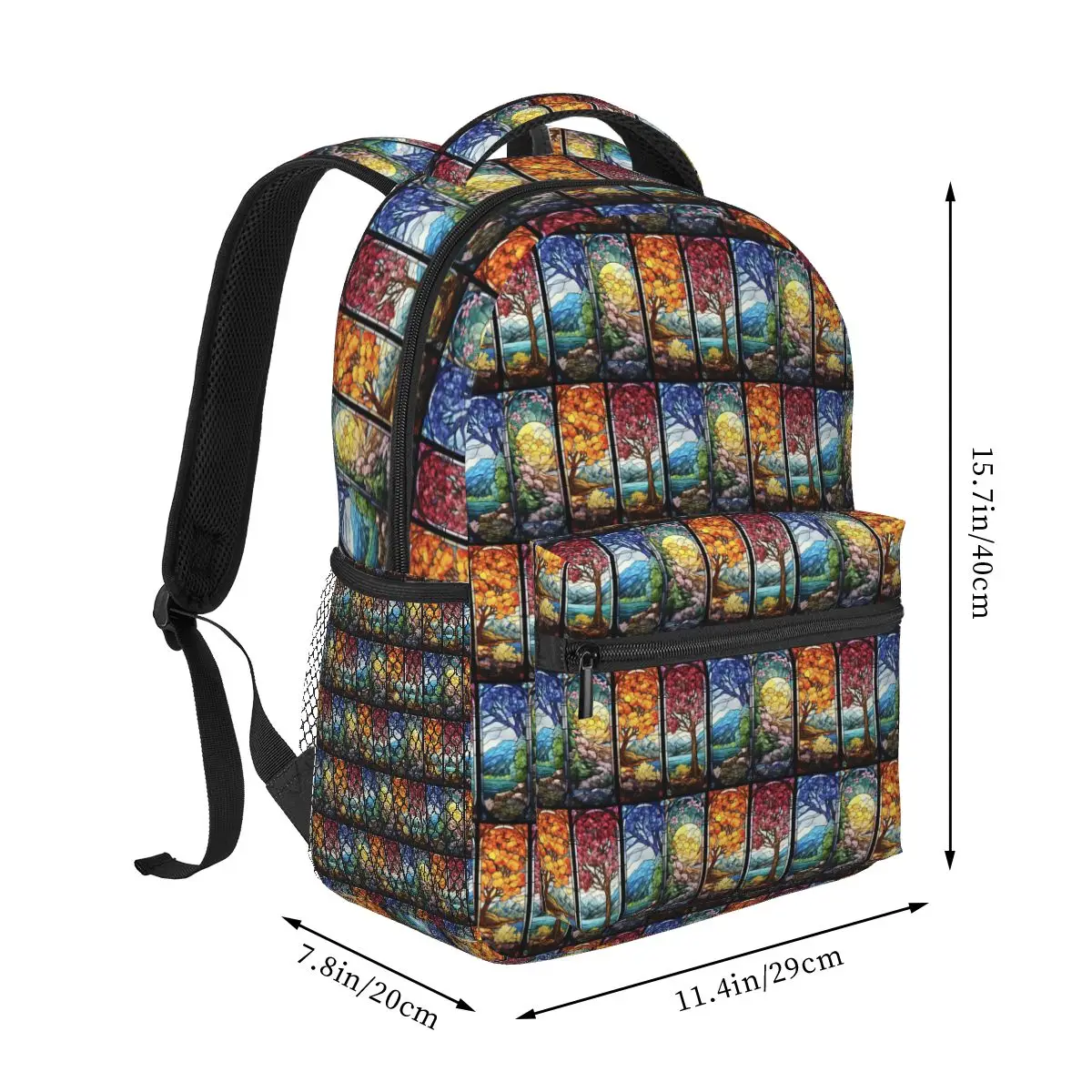 The Four Seasons Pattern Backpack Student Boys Girls BookBag Children School Bag Computer Shoulder Bags for Men Women