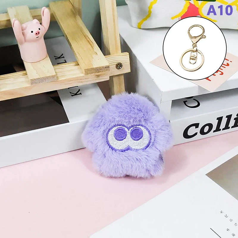 Cartoon Splatoon Inkling Plüsch Schlüssel bund Anime Orange rot Inkling Kawaii Tier Rucksack Anhänger weich ausgestopfte Cartoon Spielzeug puppe