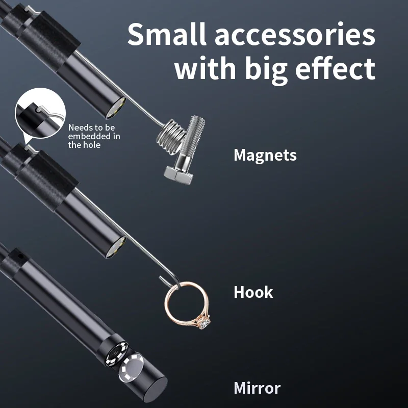 NEW Endoscope for OTG Android Phone PC 1080P Borescope Inspection Snake Camera IP67 Waterproof with 6 LED Lights For Type C image 4