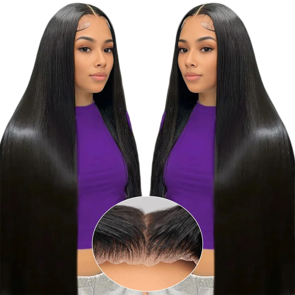 

30inch 5x5 Straight Wear And Go Glueless Wigs Human Hair Preplucked HD Pre Cut Lace 13X4 Straight Human Hair Wigs Ready To Wear