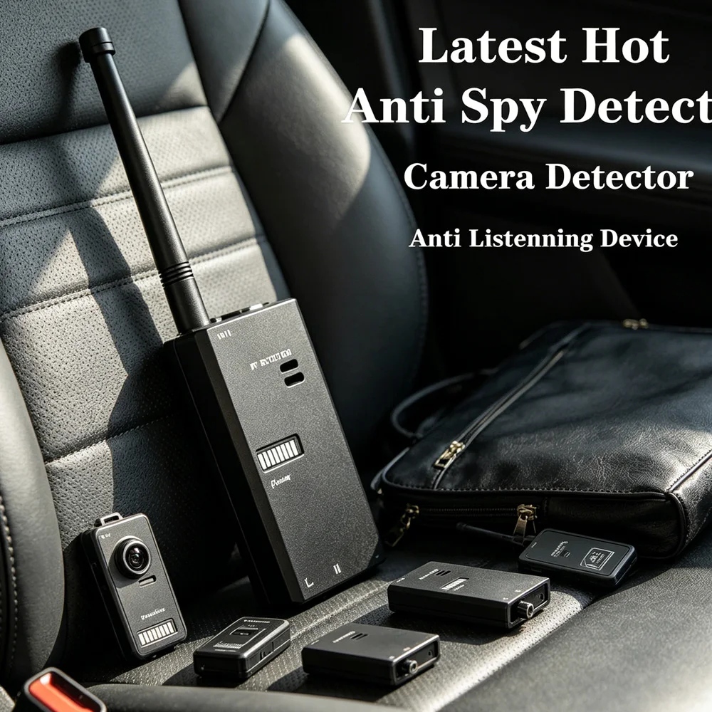 

1-6000Mhz RF Signal Detector Anti Spy Camera Detector Car GPS Tracker Gadgets LED Indicator Hidden Camera Detection