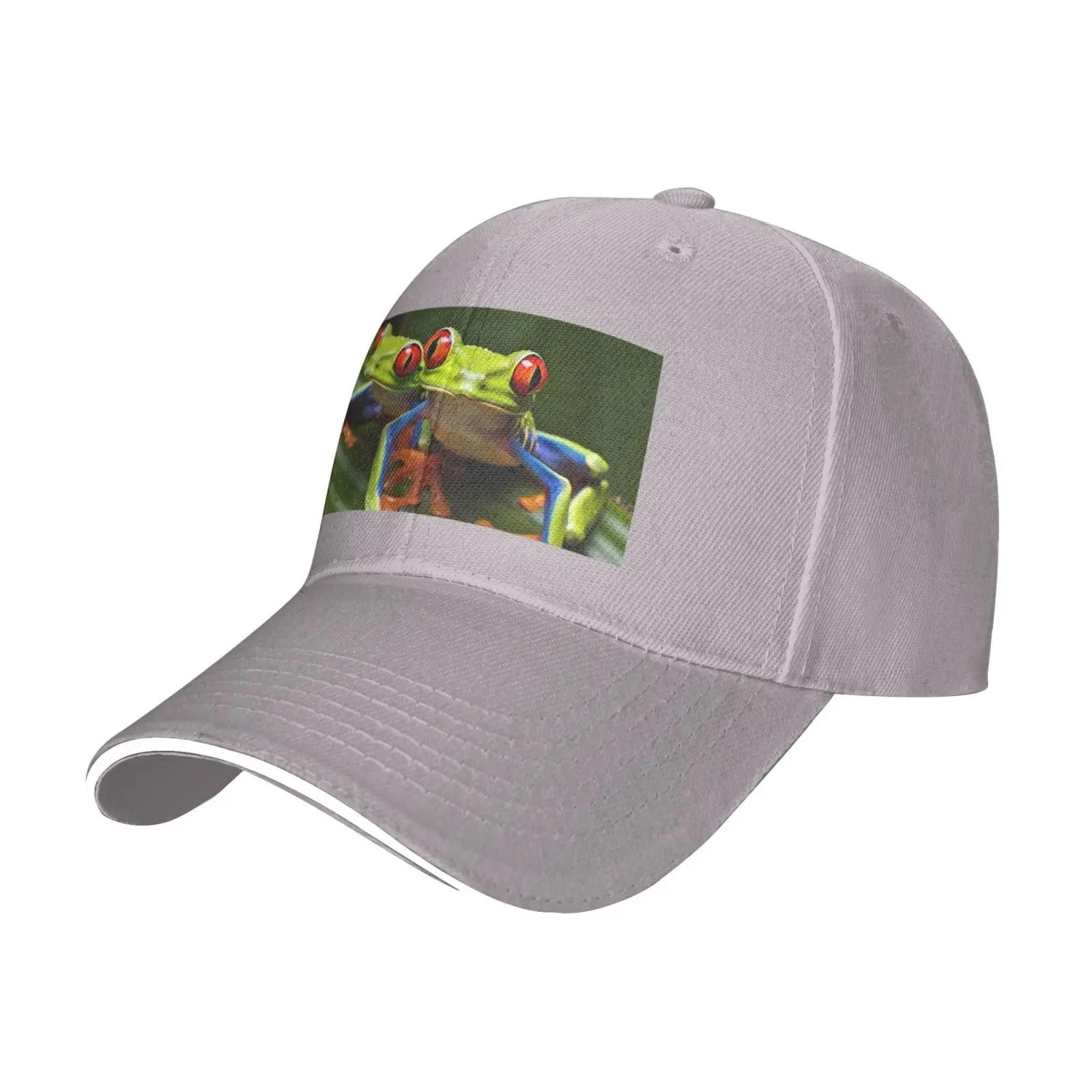 Men and Women Baseball Hat Red Eyed Tree Frog Printing Stylish Dad Cap Trucker Low Profile Hats Adjustable Washable